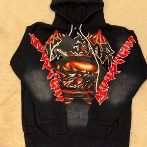 LIMITED EDITION Black And Red Halloween Skull Hellstar Hoodie